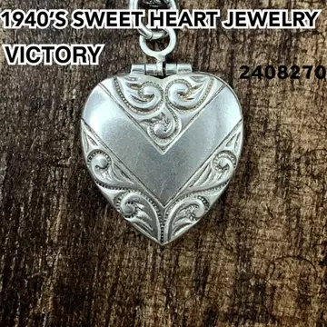스위트하트 주얼리 Victory 로켓 실버 빈티지 목걸이