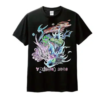 YOASOBI London 드래곤 티셔츠 블랙 M 사이즈