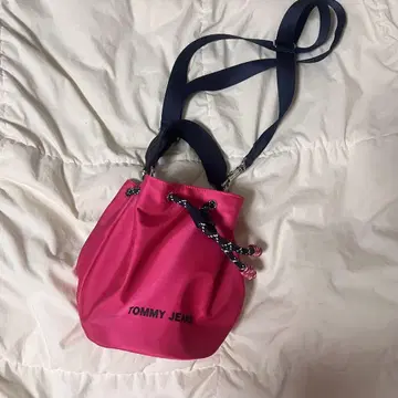 TOMMYJEANS 미니 버킷백 복조리형 2way 숄더백 핑크