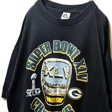 알스타일 어패럴 NFL 그린베이 패커스 티셔츠 블랙 XL 구제 의류
