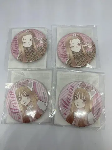 최애의 아이 키타가와 마린 캔뱃지 핑크 체크 레오파드