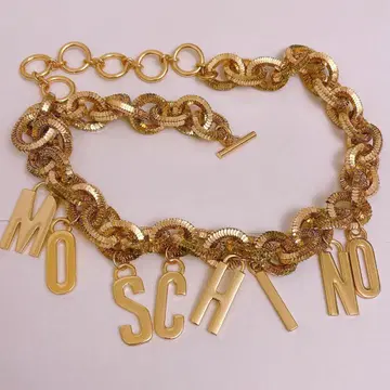 H&M MOSCHINO 모스키노 골드 도금 벨트