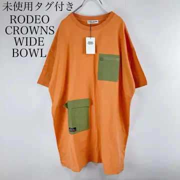 미사용 택 포함 로데오크라운즈 와이드보울 O/D 나일론 포켓 원피스