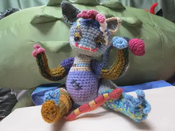 일본 국내 작가님 뜨개인형 악마 devil demon 18cm