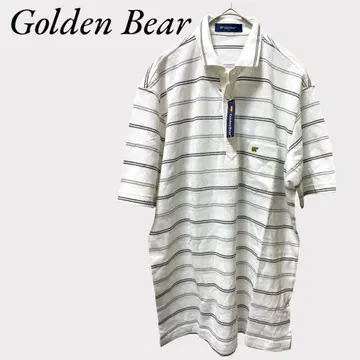 미사용 새상품 Golden Bear 골든베어 스플라이트 화이트 피케 셔츠