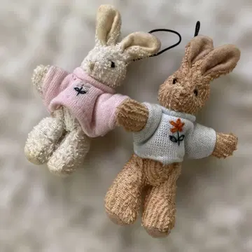 토끼 봉제 인형 2개 세트