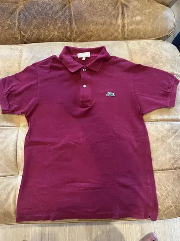 [배송비 포함] Lacoste 버건디 와인 피케 셔츠 라코스테 80's