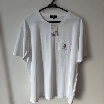 서프 베어 자수 화이트 티셔츠 XL