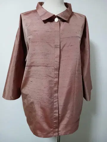 순수 실크 홑겹  광택 있는 원단 기모노 리메이크 자켓