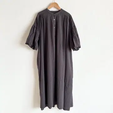 스즈키 타카유키 balloon-sleeve dress 원피스 그레이
