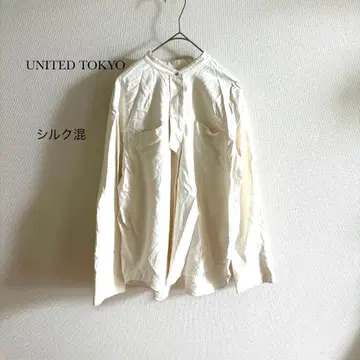 UNITED TOKYO 실크 혼방 긴팔 셔츠