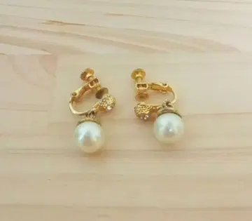 진주 & 크리스탈 클립형 귀찌