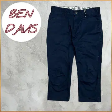 BEN DAVIS (벤 데이비스) 크롭 팬츠 네이비 남성용 28