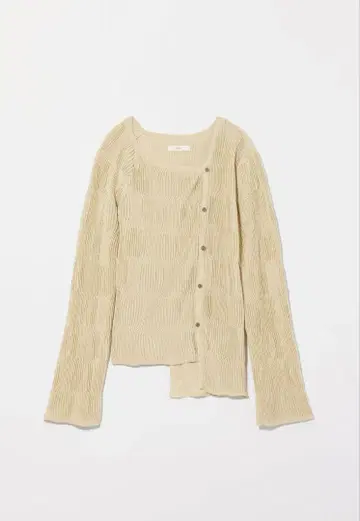 [ Eaphi ] WAVE TUCK ASYMMETRY CARDIGAN