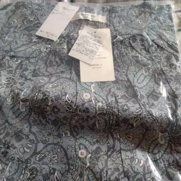 새상품 사만다 모스모스 블루 페이즐리 무늬 가운 원피스