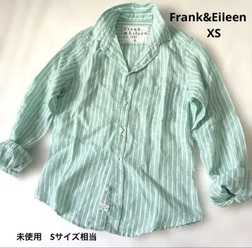 미사용 새상품 Frank&Eileen XS 민트 그린 스트라이프 셔츠