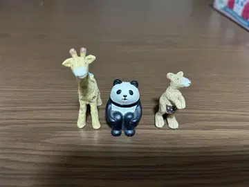 동물 입상 세트 (기린, 팬더, 캥거루)