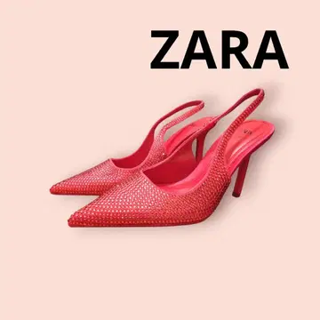 ZARA 핑크 스톤 하이힐 23.5