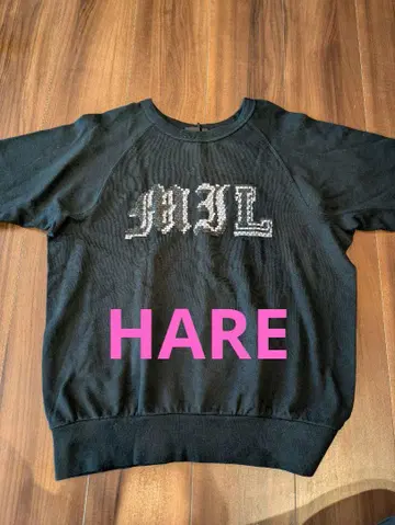 HARE 블랙 M 티셔츠 메이드 인 재팬