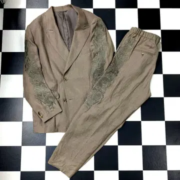 Doublet 카오스 자수 린넨 셋업