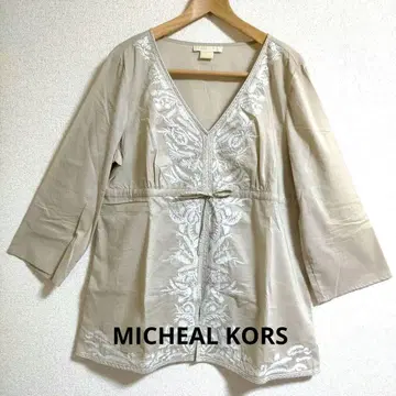 [ MICHEAL KORS ] 베이지 자수 긴팔 튜닉 넉넉한 빅 사이즈