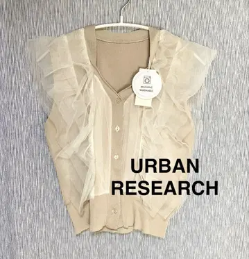[새상품] URBAN RESEARCH 튤 프릴 상의 베이지