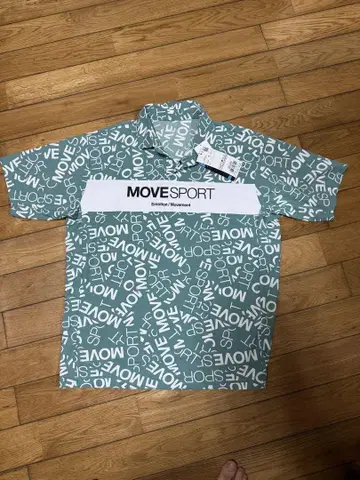미사용 새상품! DESCENTE MOVE SPORT 그린 피케 셔츠