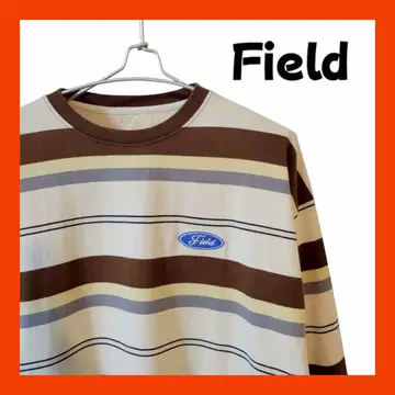 Field 보더 무늬 긴팔 티셔츠