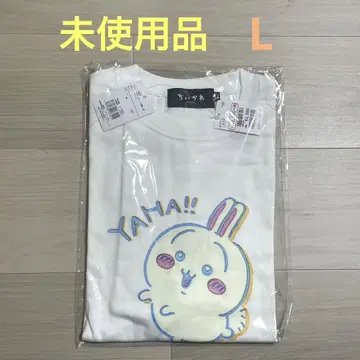 [ 새상품 ] 토끼 티셔츠 L 사이즈 레트로 인쇄풍 치이카와 (먼작귀)