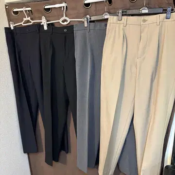UNIQLO 턱 와이드 팬츠 M 사이즈 4색 세트
