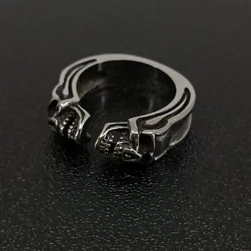 빈티지 해골 스컬 실버 할리 반지 15호