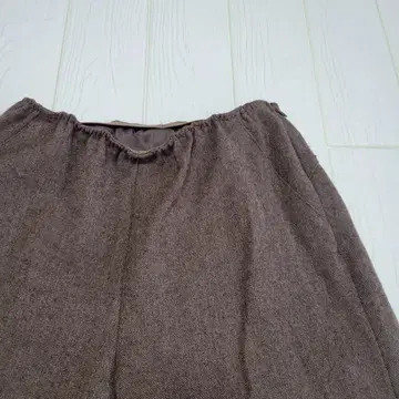 브라운 슬랙스 허리밴딩