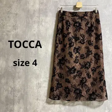 새상품급 [ LL ] TOCCA 롱 타이트 스커트 플로키 레이스 꽃무늬
