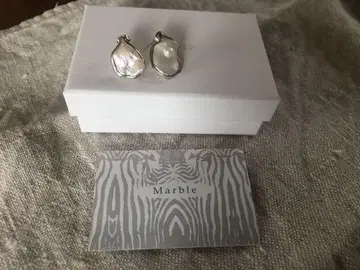Art Jewelry Marble 진주 후쿠린 귀걸이