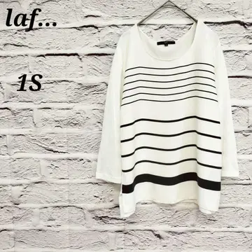 R5009 laf - [ 1S ] 7부 소매 보더 티셔츠 셔츠 코튼 혼방
