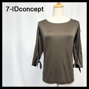 [새상품급] 세븐아이디 컨셉 7부 소매 티셔츠 카키 프리