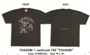 YOASOBI x vaultroom TEE 차콜 XL 덤 포함