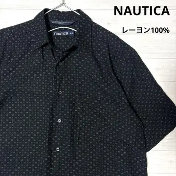 NAUTICA 레이온 100% 반팔 셔츠 노티카 레귤러 카라