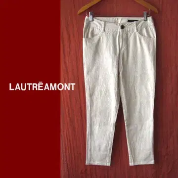 LAUTREAMONT/로트레아몽 페이즐리 시스루 패턴 크롭 팬츠