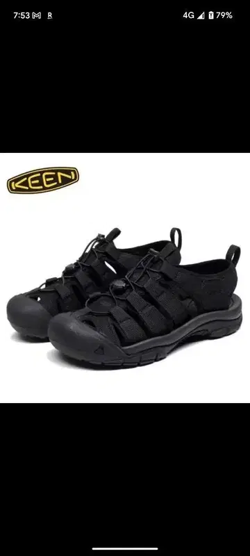 KEEN 블랙 스포츠 샌들