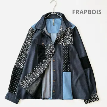 새상품급 플라보아 FRAPBOIS 데미즈 패치워크 블라우스