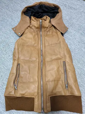 정가 6만 AZ 다운 베스트 램 가죽 양가죽 junhashimot 자켓