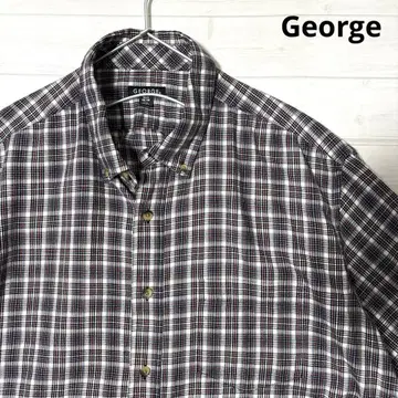 George 조지 체크 셔츠 긴팔 버튼 다운