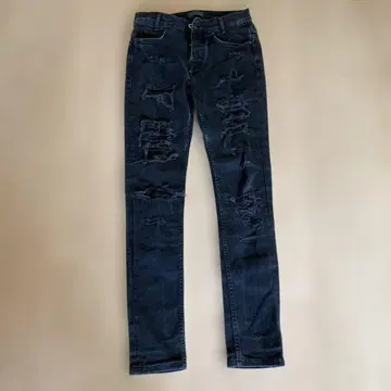 ZARA man 데미지 가공 슬림핏 데님 블랙