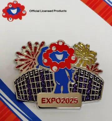 만박 EXPO2025 먁먁 핀 배지 지붕 링 불꽃놀이 키라키라