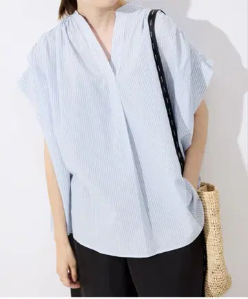 보일 스키퍼 와이드 개더 블라우스 SLOBE IENA
