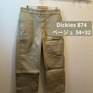 Dickies 874 베이지 34 x 32 워크 팬츠 치노 팬츠