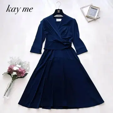 새상품급 현행 kayme 케이미 카슈쿨 원피스 물세탁 네이비 9호