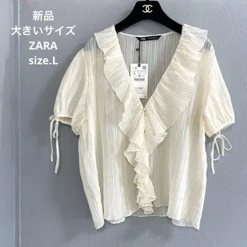 40 새상품 빅 사이즈 ZARA 플리츠 블라우스