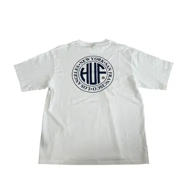 HUF 로고 프린트 티셔츠 화이트